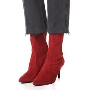 "Cling" Suede Stretch Sock Booties
